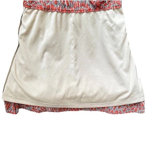 Forever 21 Cape Shoulder Mini Dress SZ S/P Burnt Orange Black White Boho Chic - Picture 7 of 9